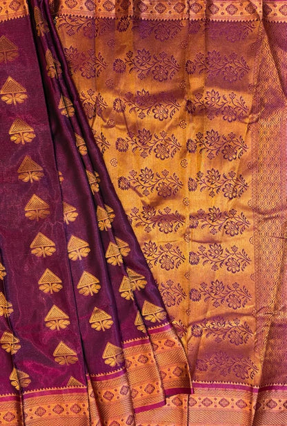 Pink silk saree