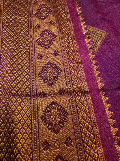 Pink silk saree