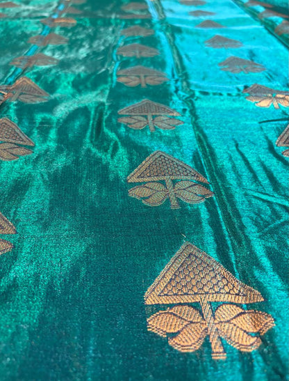 Green silk saree