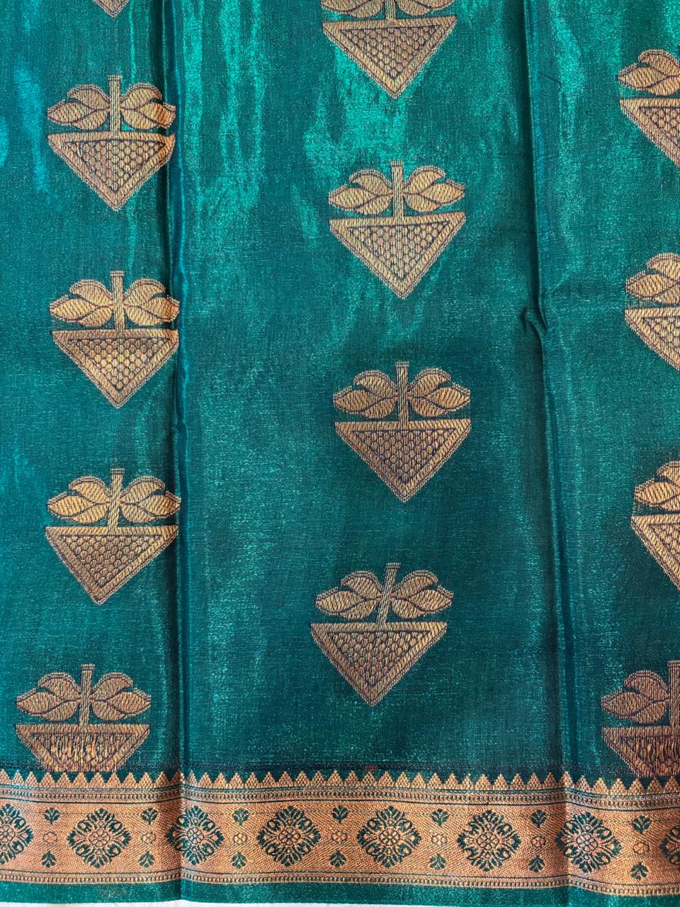 Green silk saree