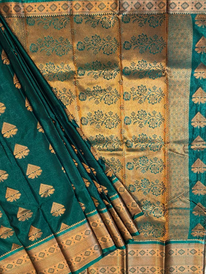 Green silk saree