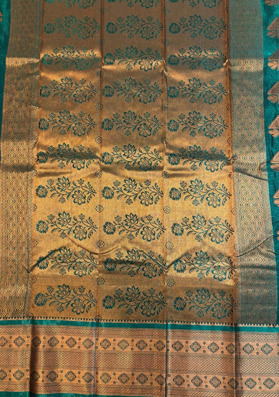 Green silk saree