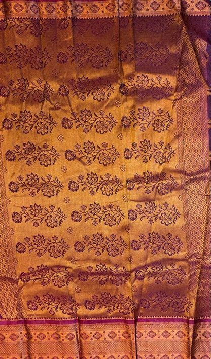 Pink silk saree