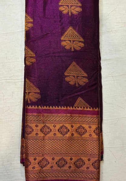 Pink silk saree