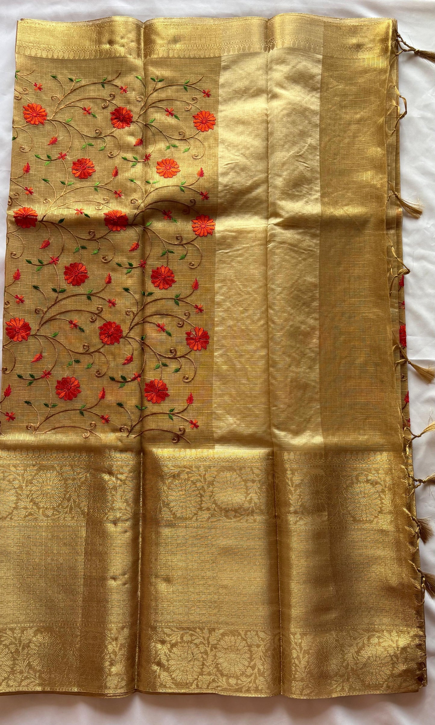 Yellow Tissue Saree