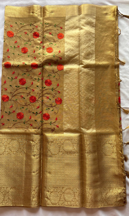 Yellow Tissue Saree
