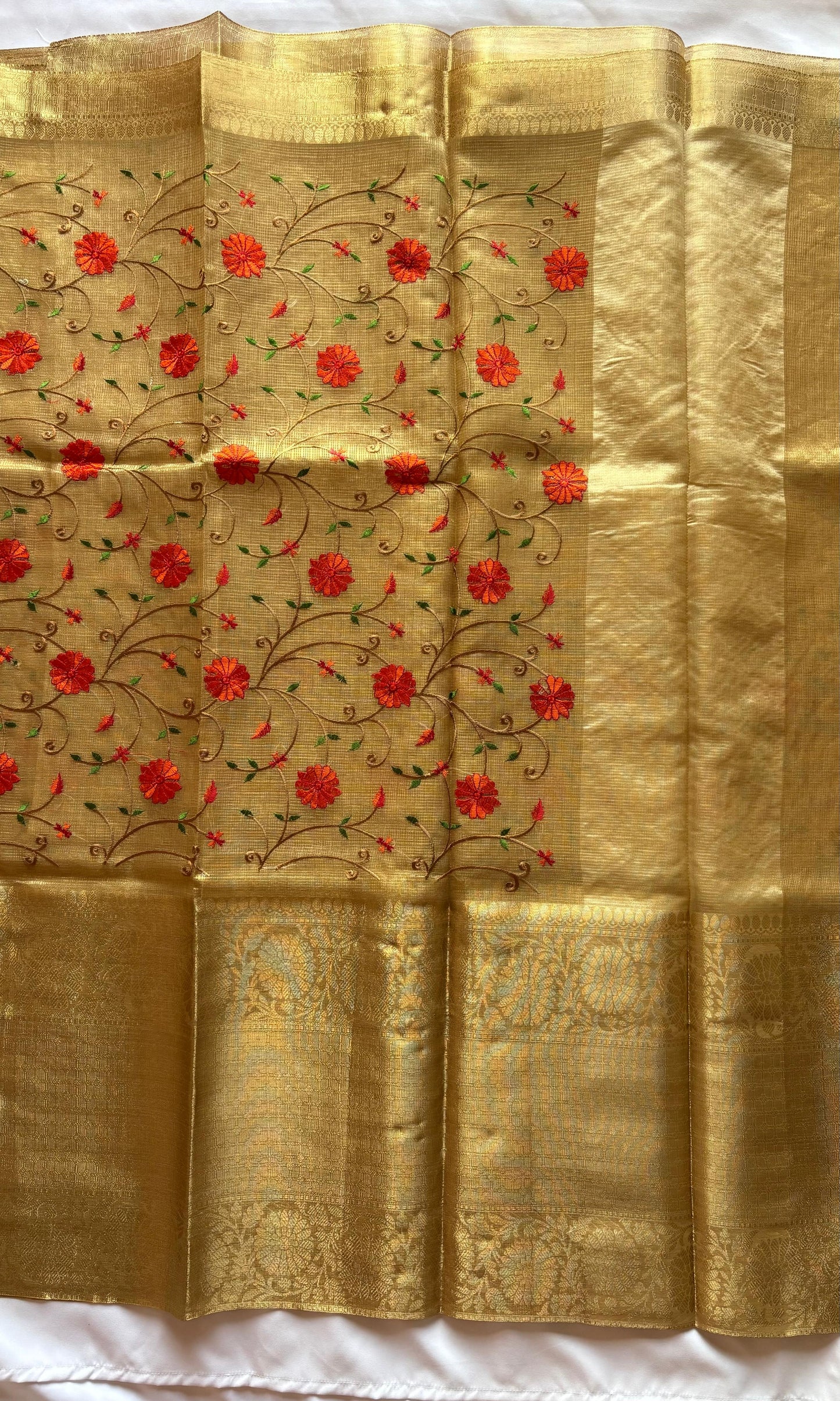 Yellow Tissue Saree