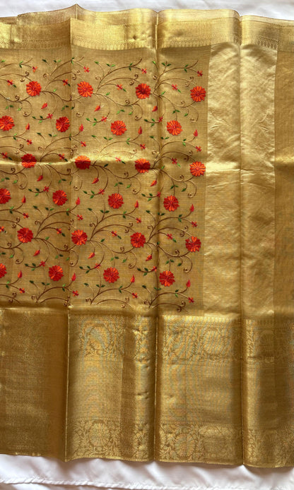 Yellow Tissue Saree