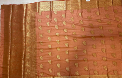 Brown Georgette Saree