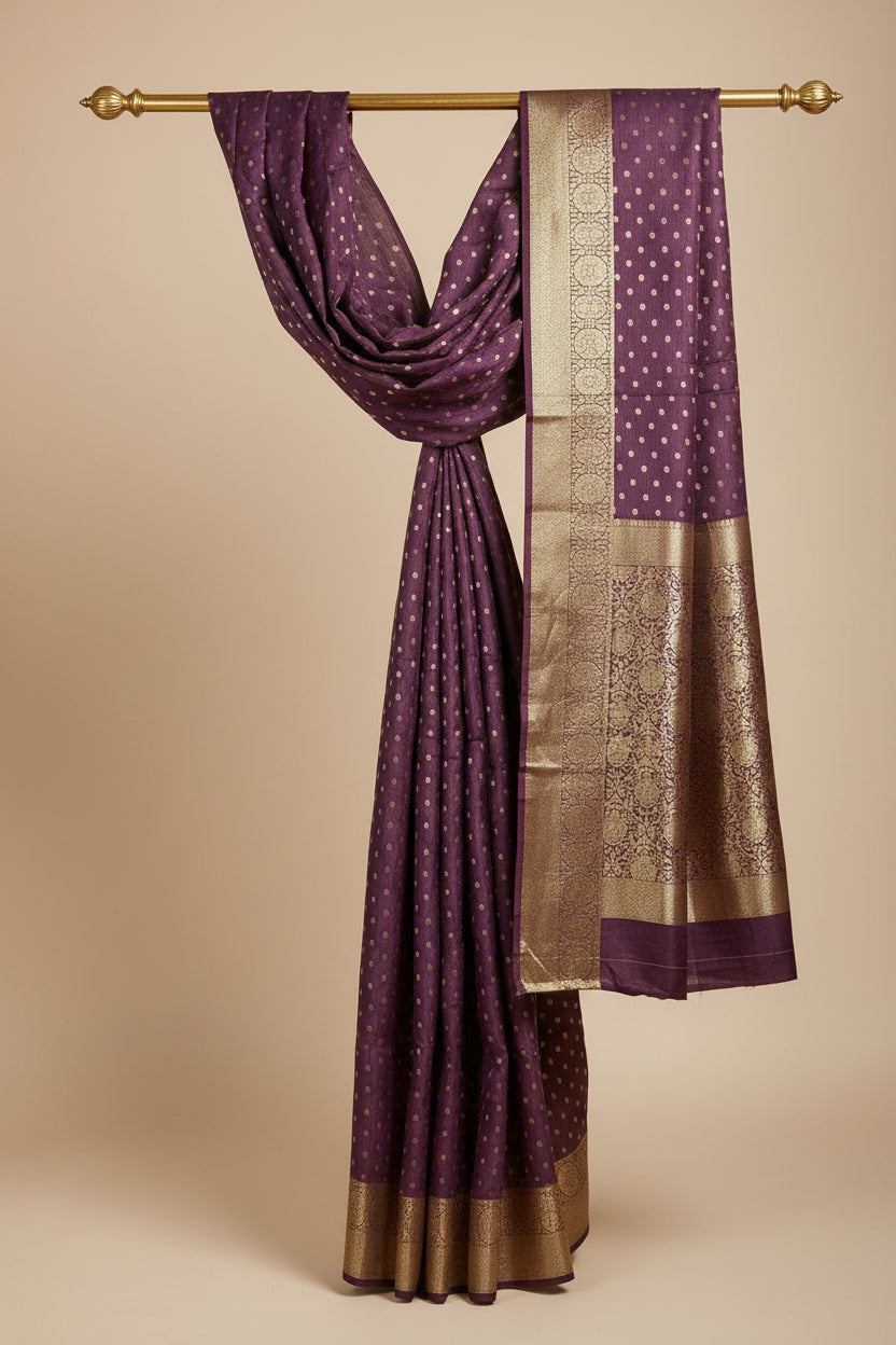 Purple Georgette Saree