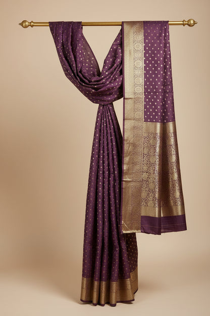 Purple Georgette Saree