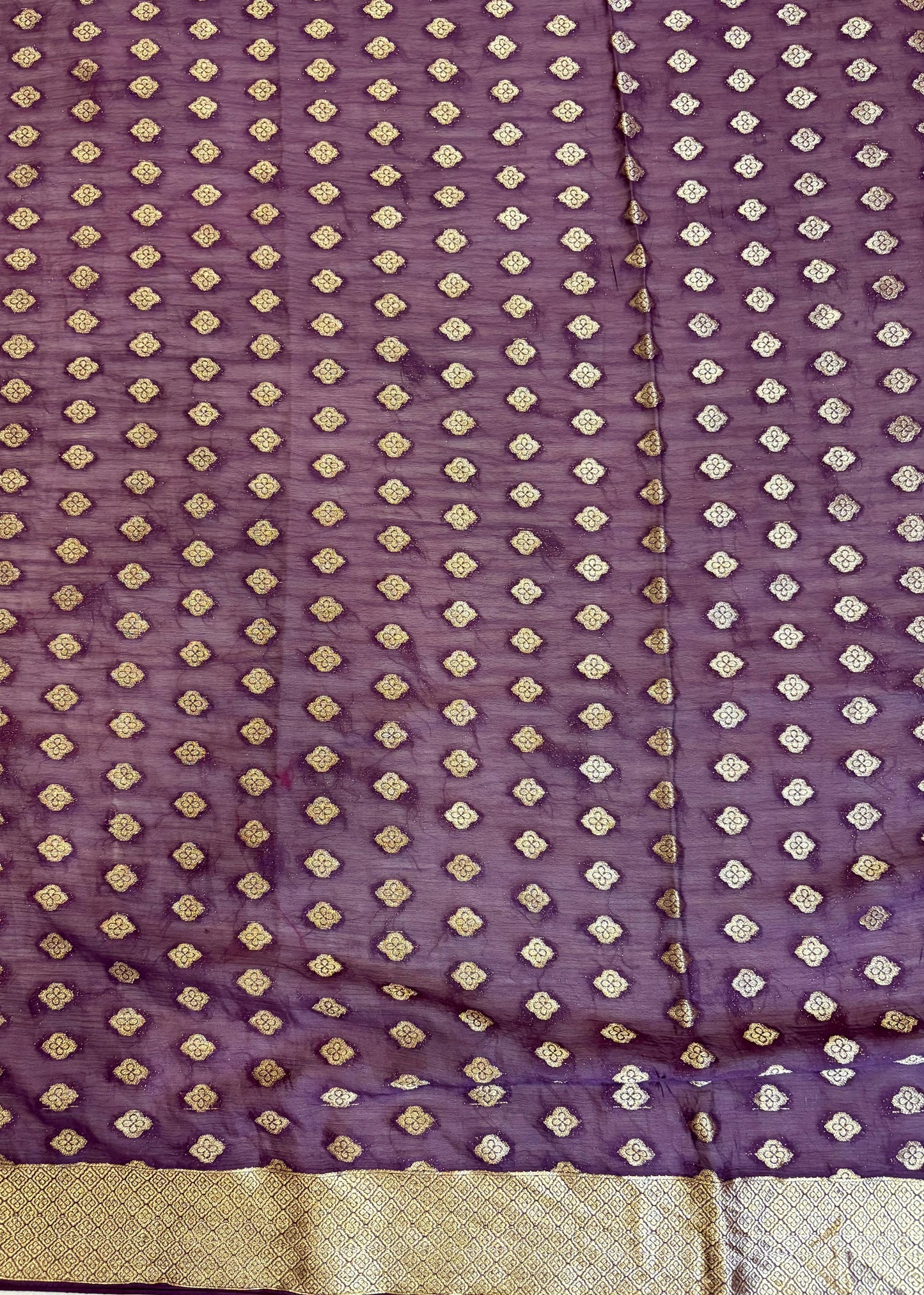 Purple Georgette Saree
