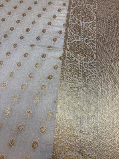 White Georgette Saree