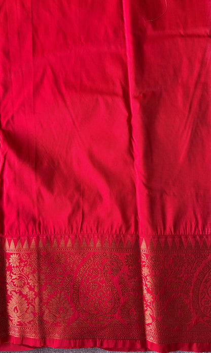 Pistachio color silk saree