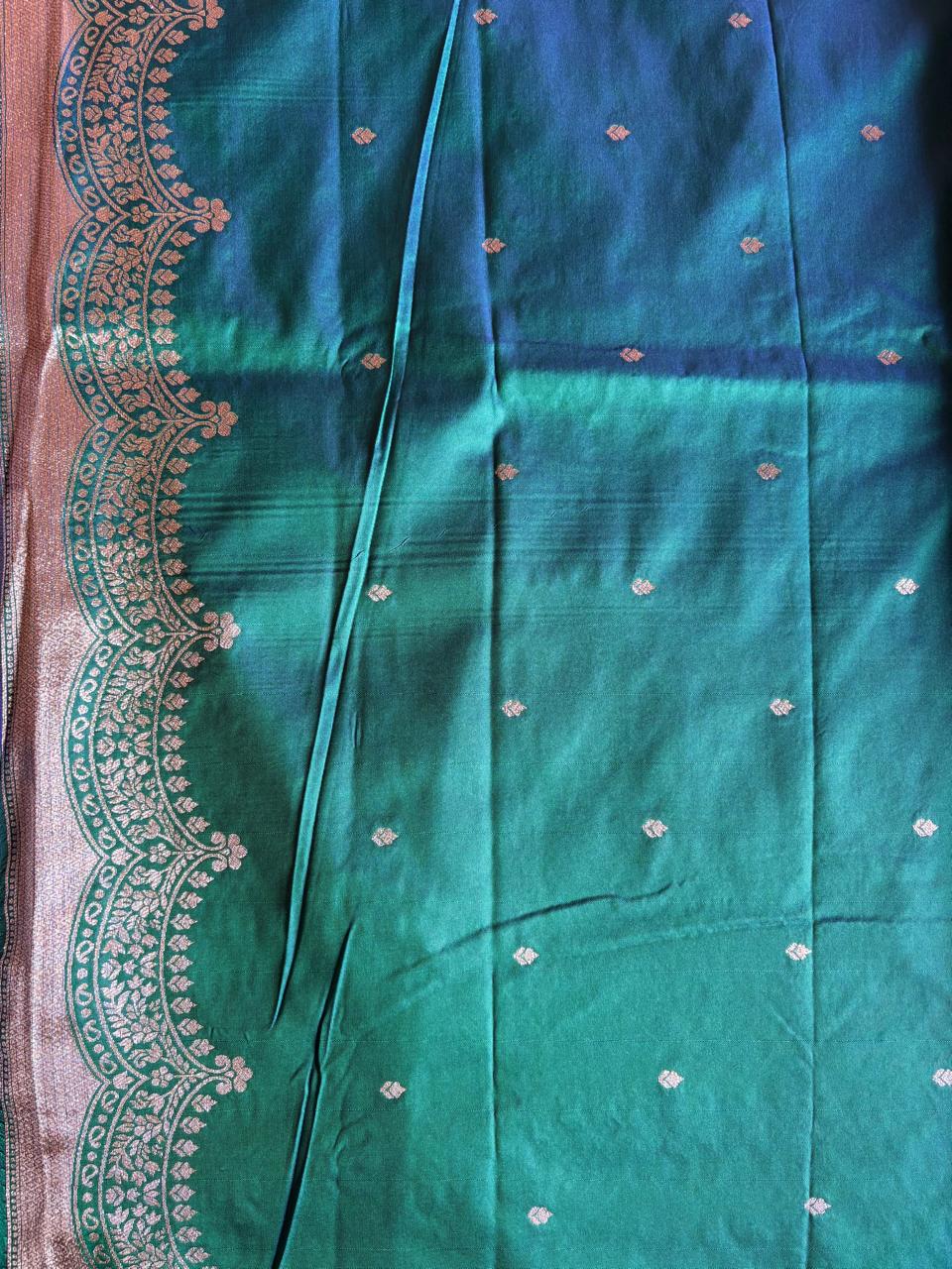 Green silk saree
