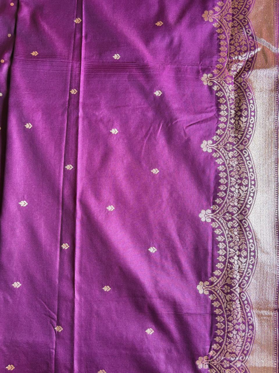 Pink silk saree