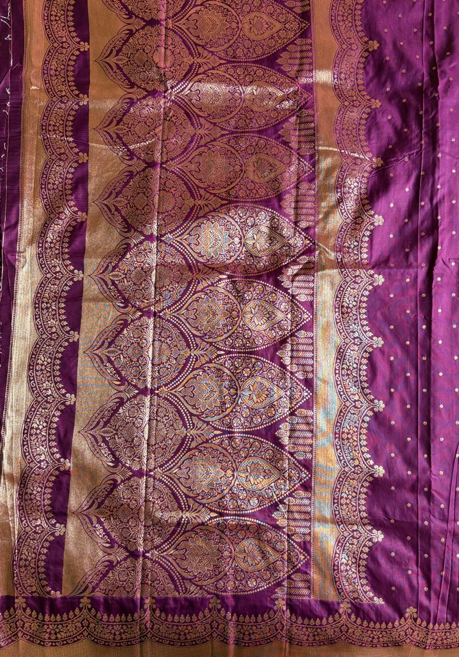Pink silk saree