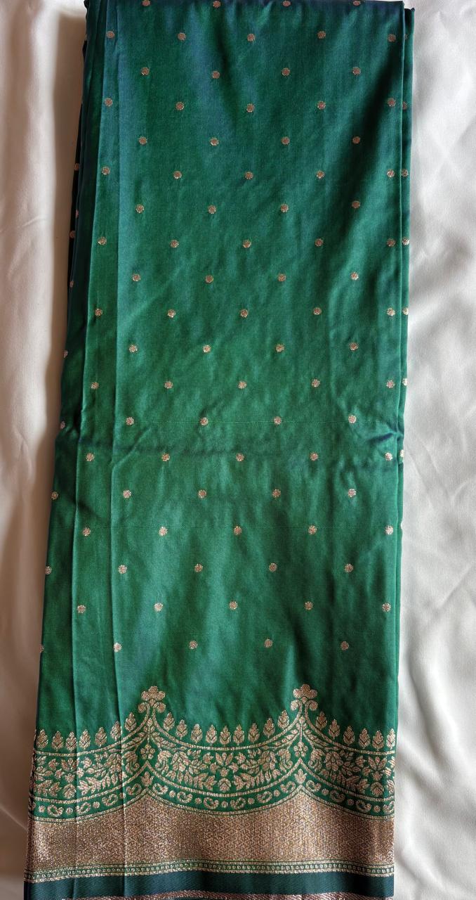 Green silk saree