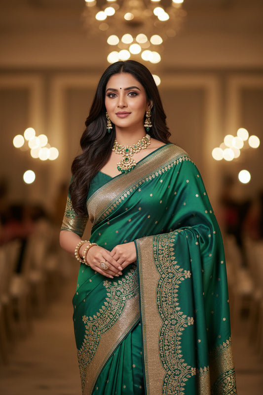 Mangali Green Saree