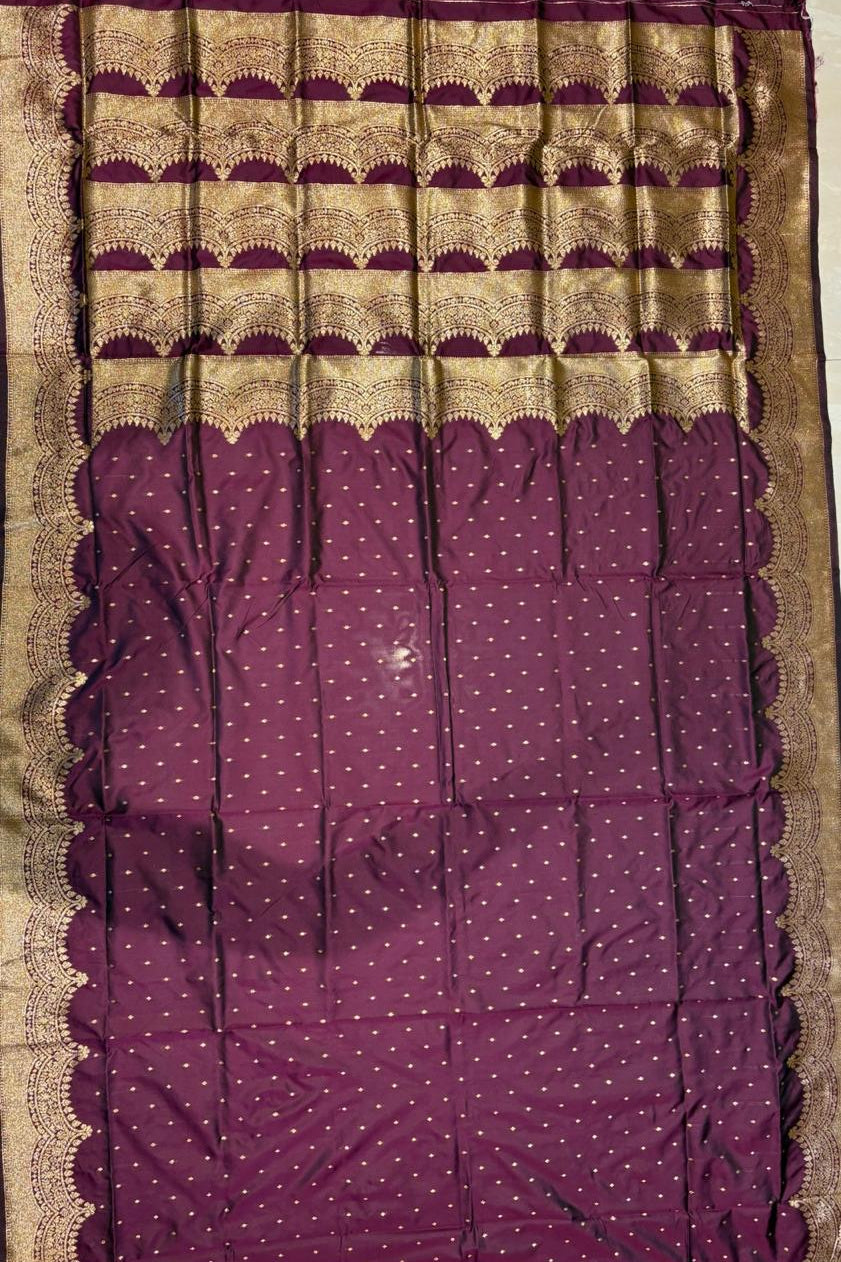 Purple color silk saree