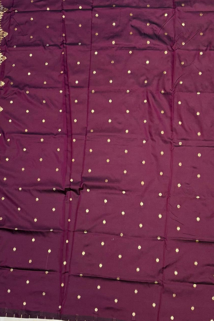 Purple color silk saree
