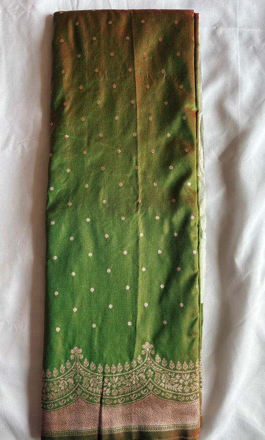 Green silk saree