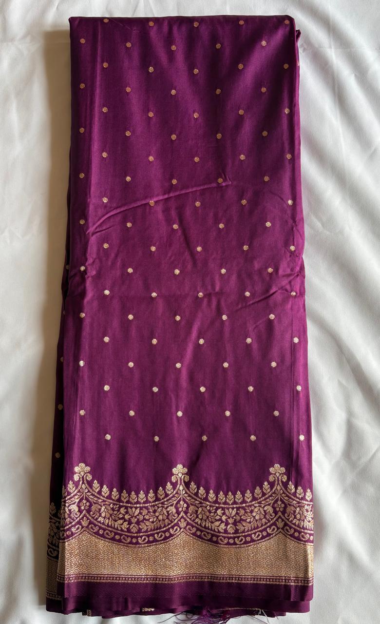 Pink silk saree
