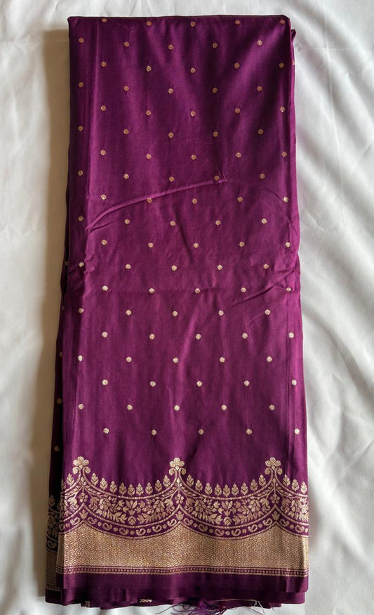 Pink silk saree