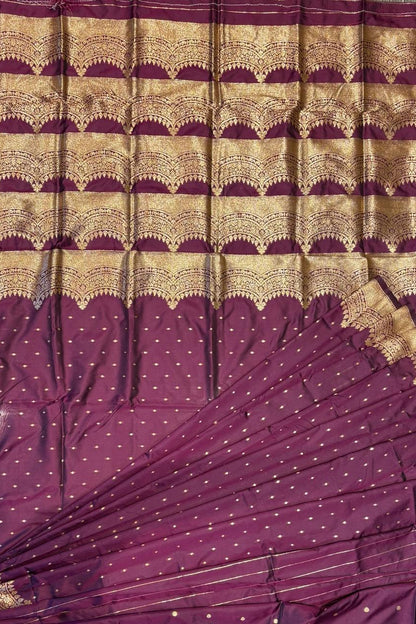 Purple color silk saree