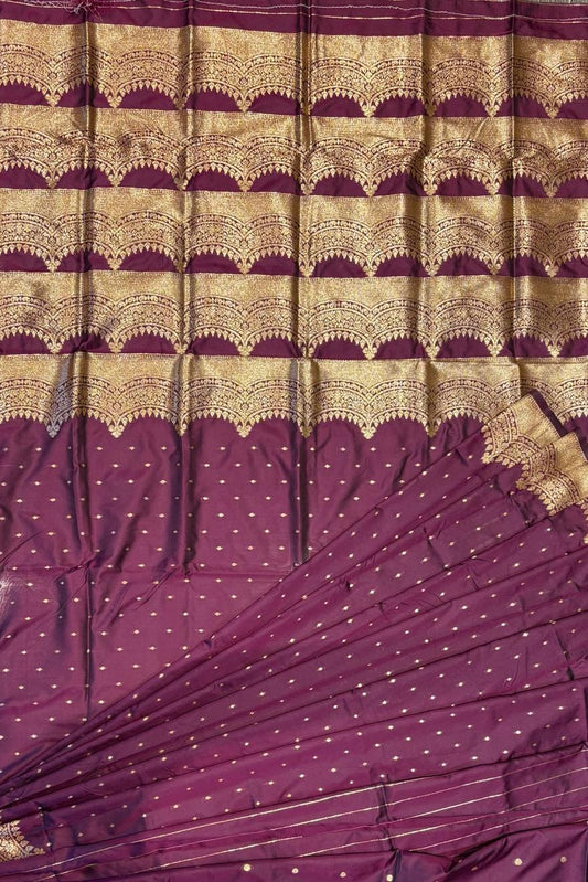 Purple color silk saree