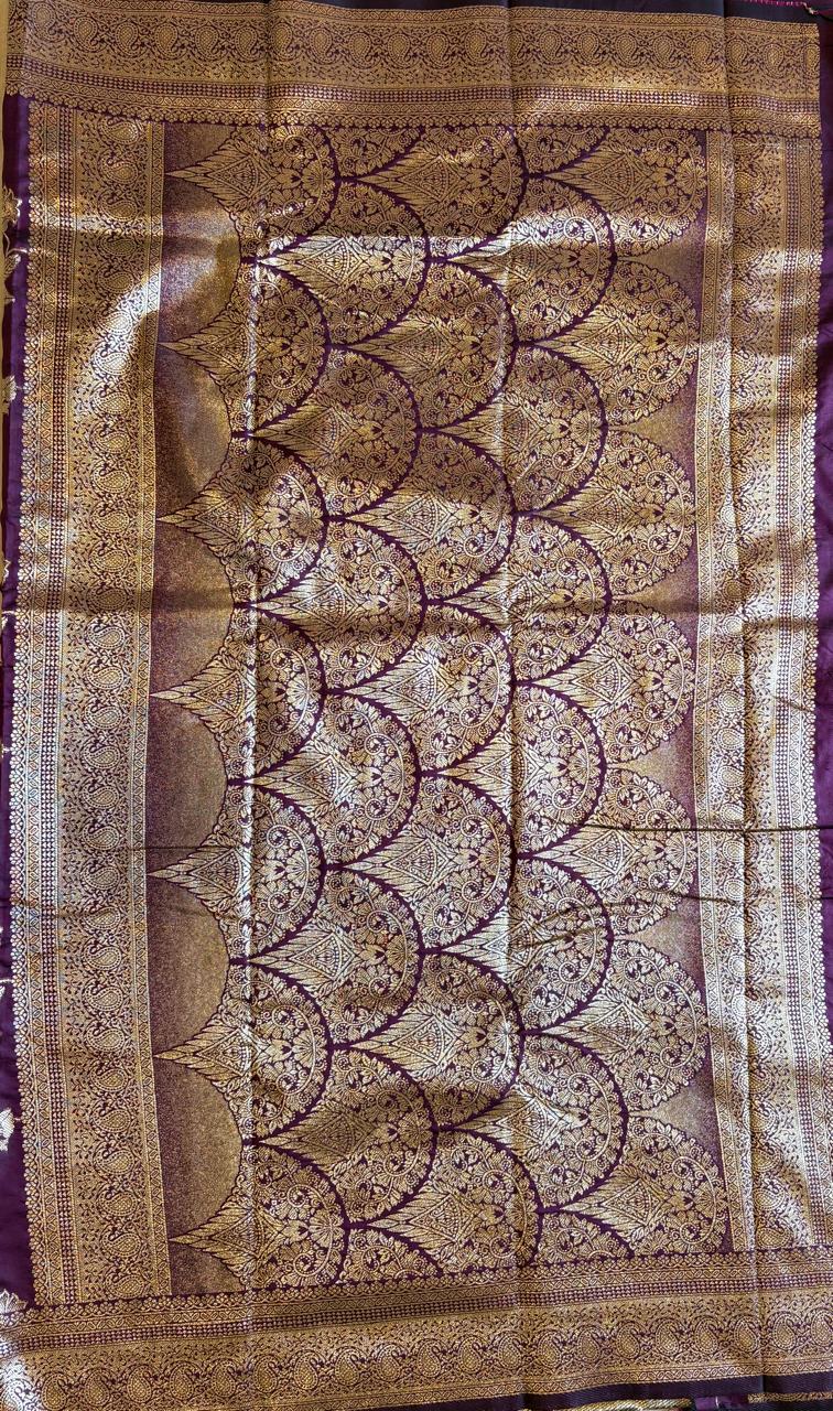 Purple silk saree