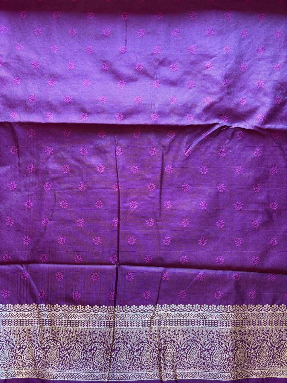 Purple silk saree