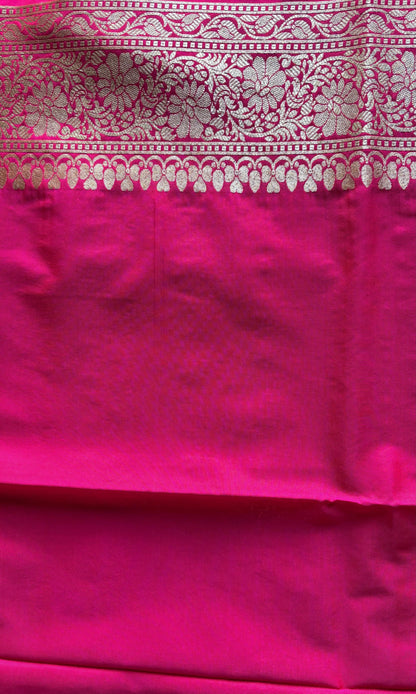 Banarsi pink mashru silk saree