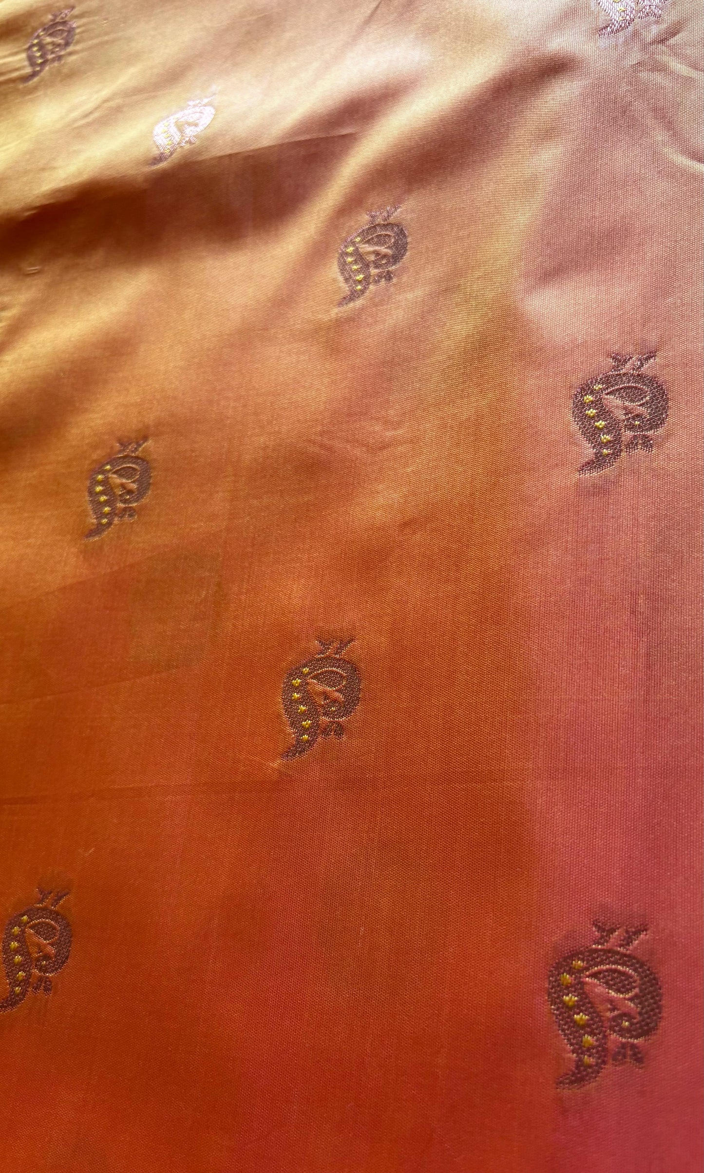 Orange Paithani