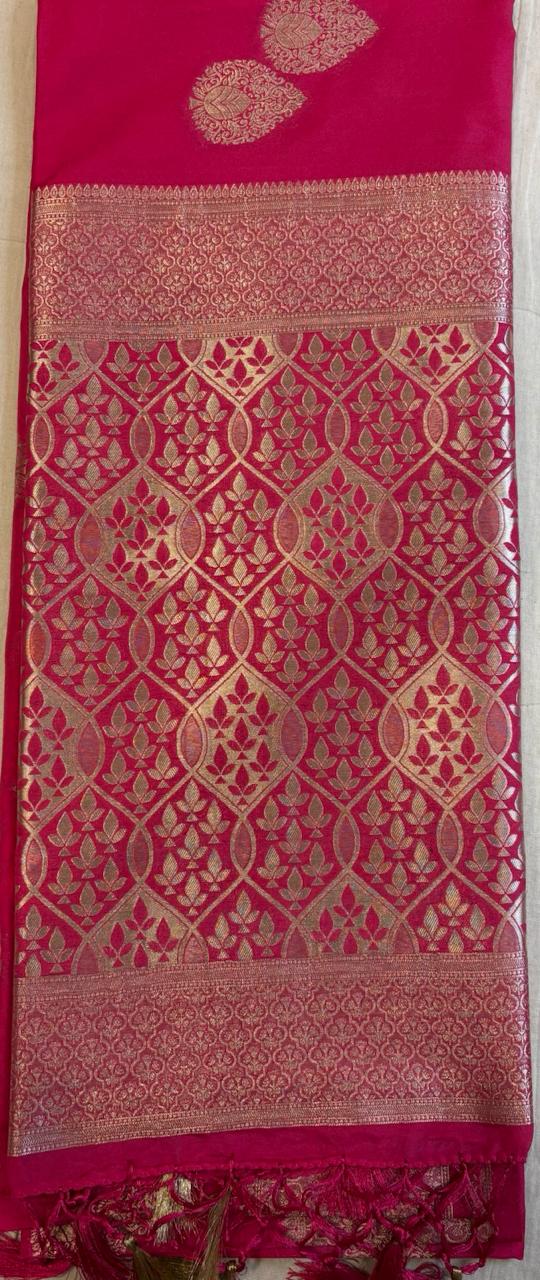 Myasoor silk pink saree