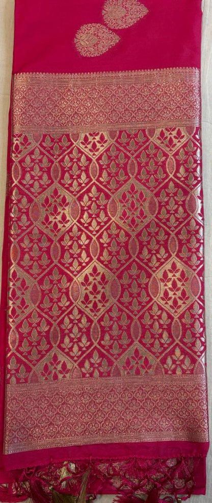 Myasoor silk pink saree