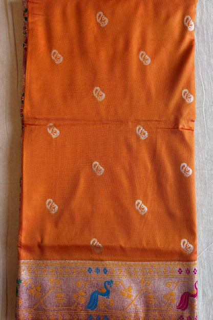 Orange Paithani