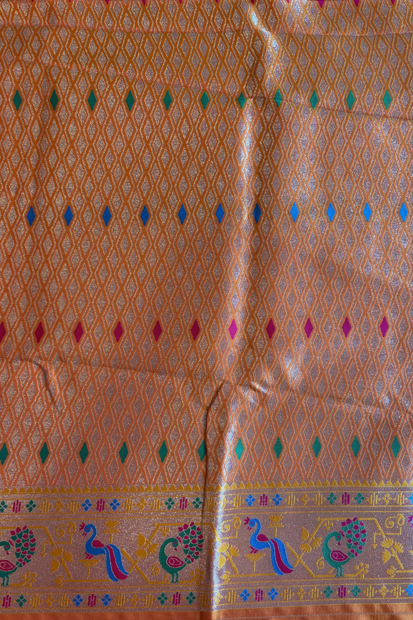 Orange Paithani