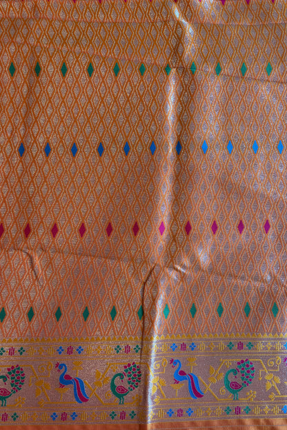 Orange Paithani