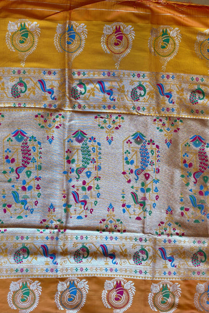 Orange Paithani