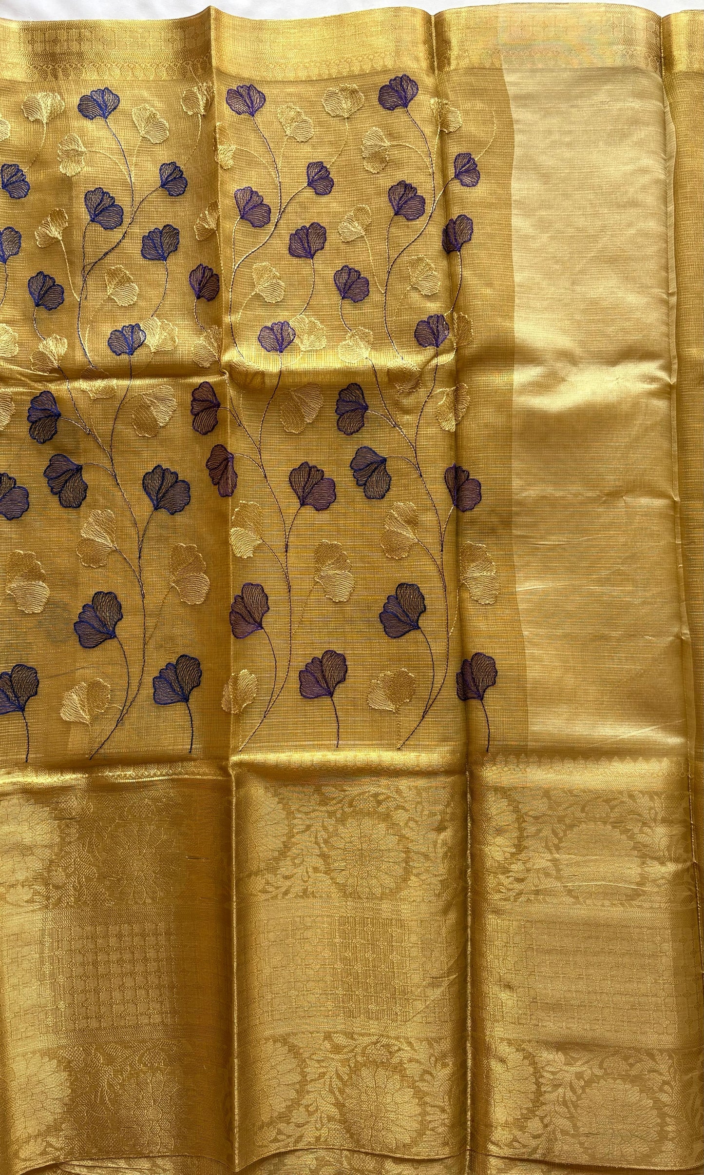 White Tissue Saree