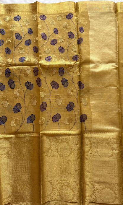 White Tissue Saree