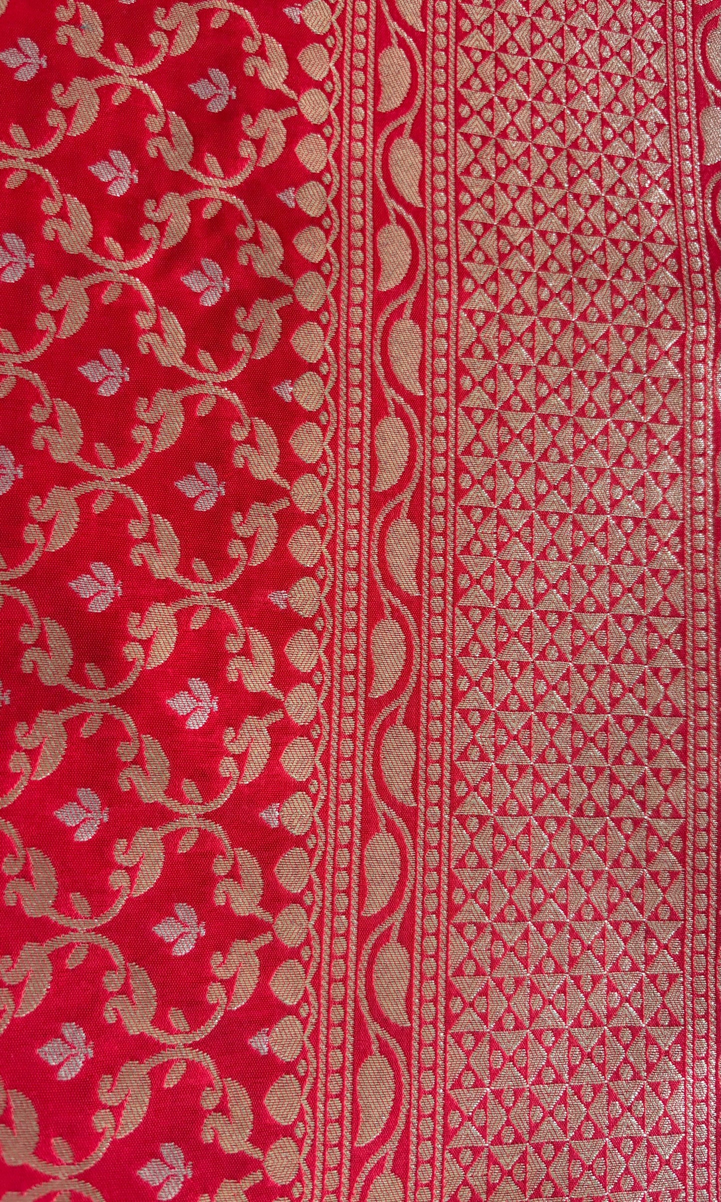 Red Mashru Saree