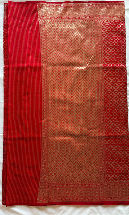 Red Mashru Saree