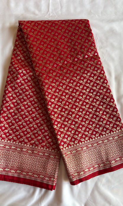 Red Mashru Saree