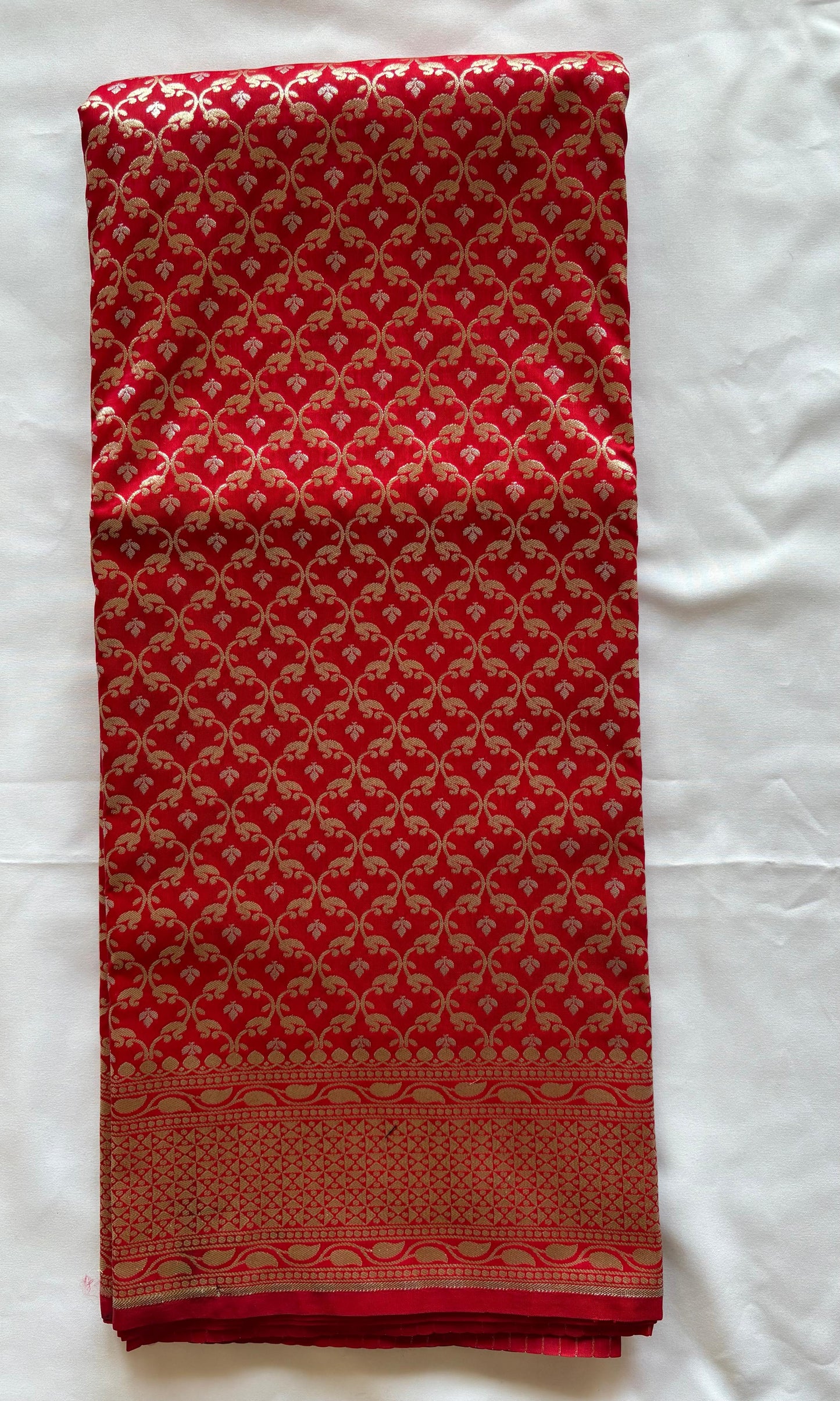 Red Mashru Saree