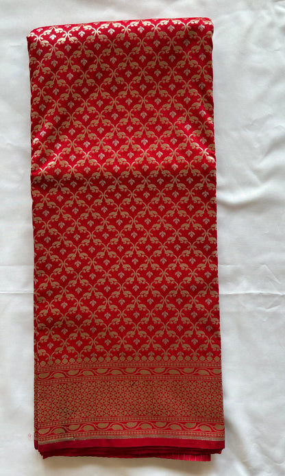 Red Mashru Saree