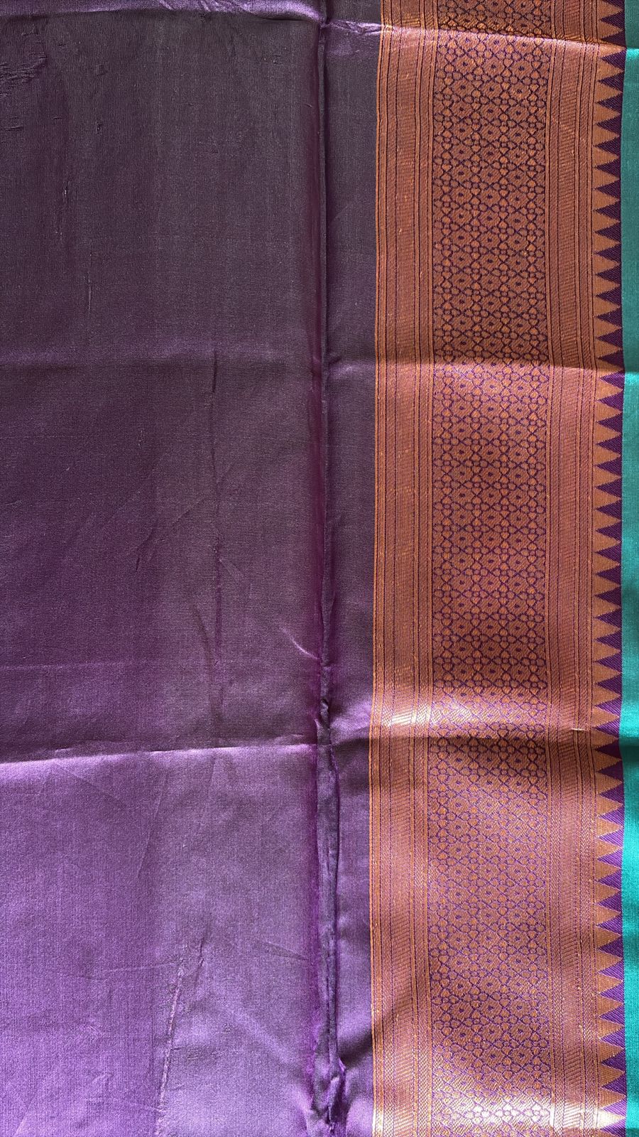 Peaock color silk saree