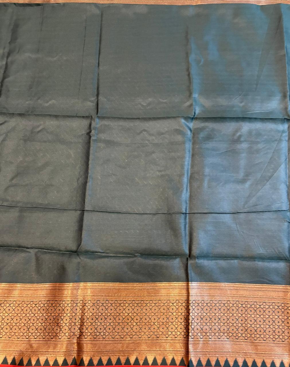 Green silk saree