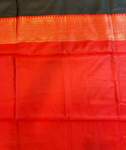 Orange silk saree